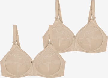 TRIUMPH Bügelloser BH ' Doreen + Cotton ' in Beige: Vorderseite