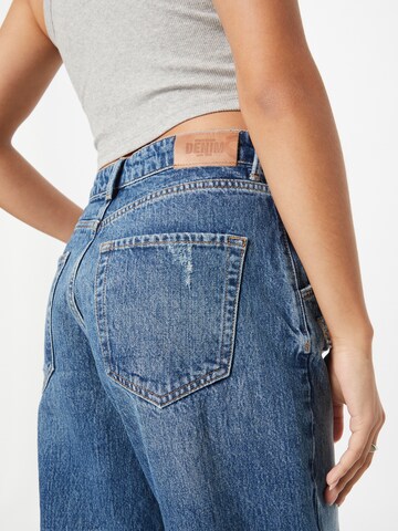 ONLY Tapered Jeans med lægfolder 'TRACY' i blå