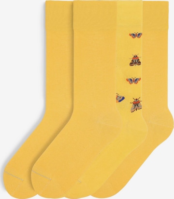 Von Jungfeld Socken 'Classic & Icons Bundle' in Gelb: Vorderseite