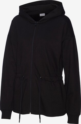 LASCANA Sweatjacke in Schwarz