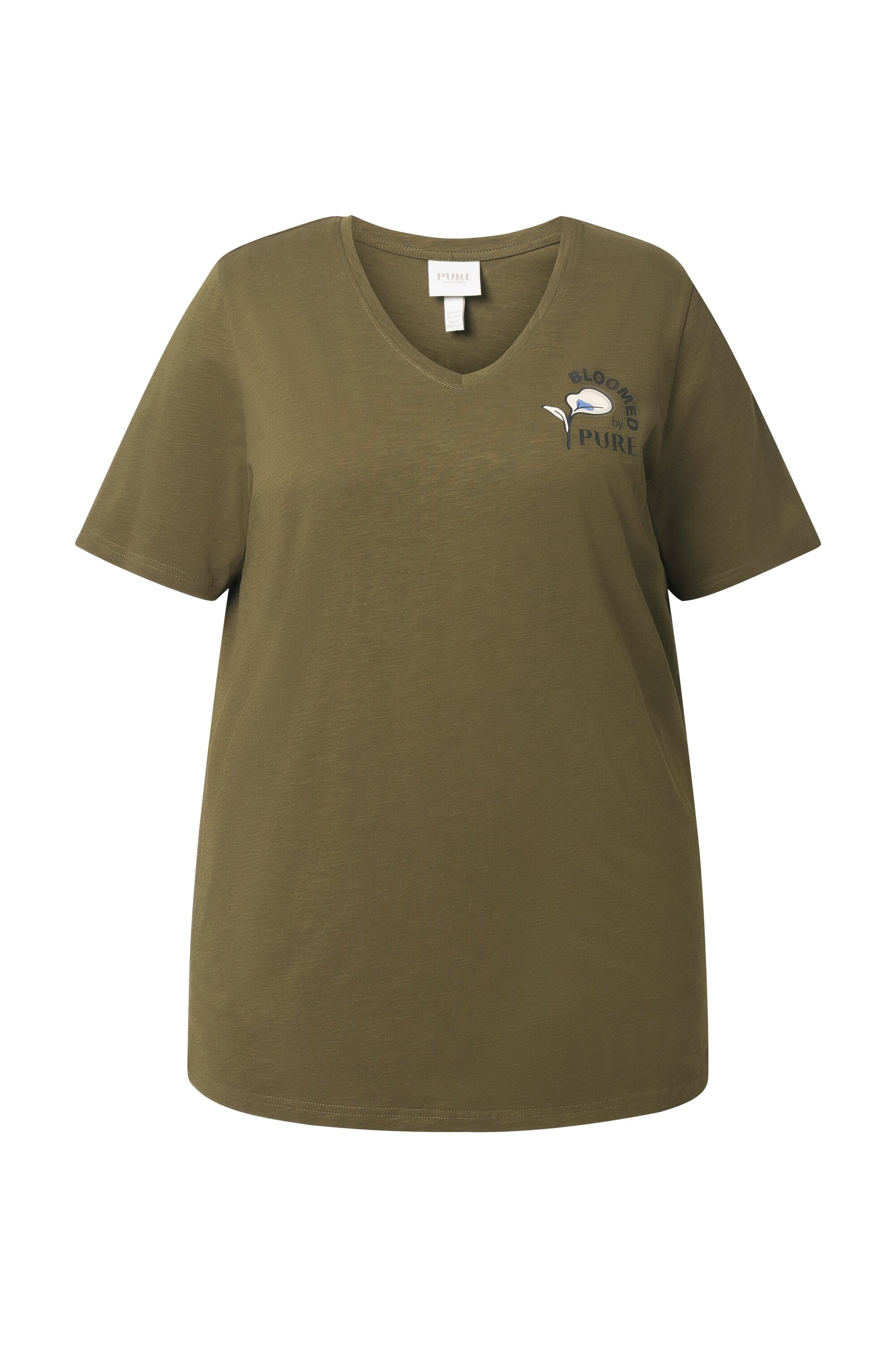 Ulla Popken Shirt in Groen: voorkant