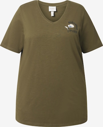 Ulla Popken Shirt in Grün: Vorderseite
