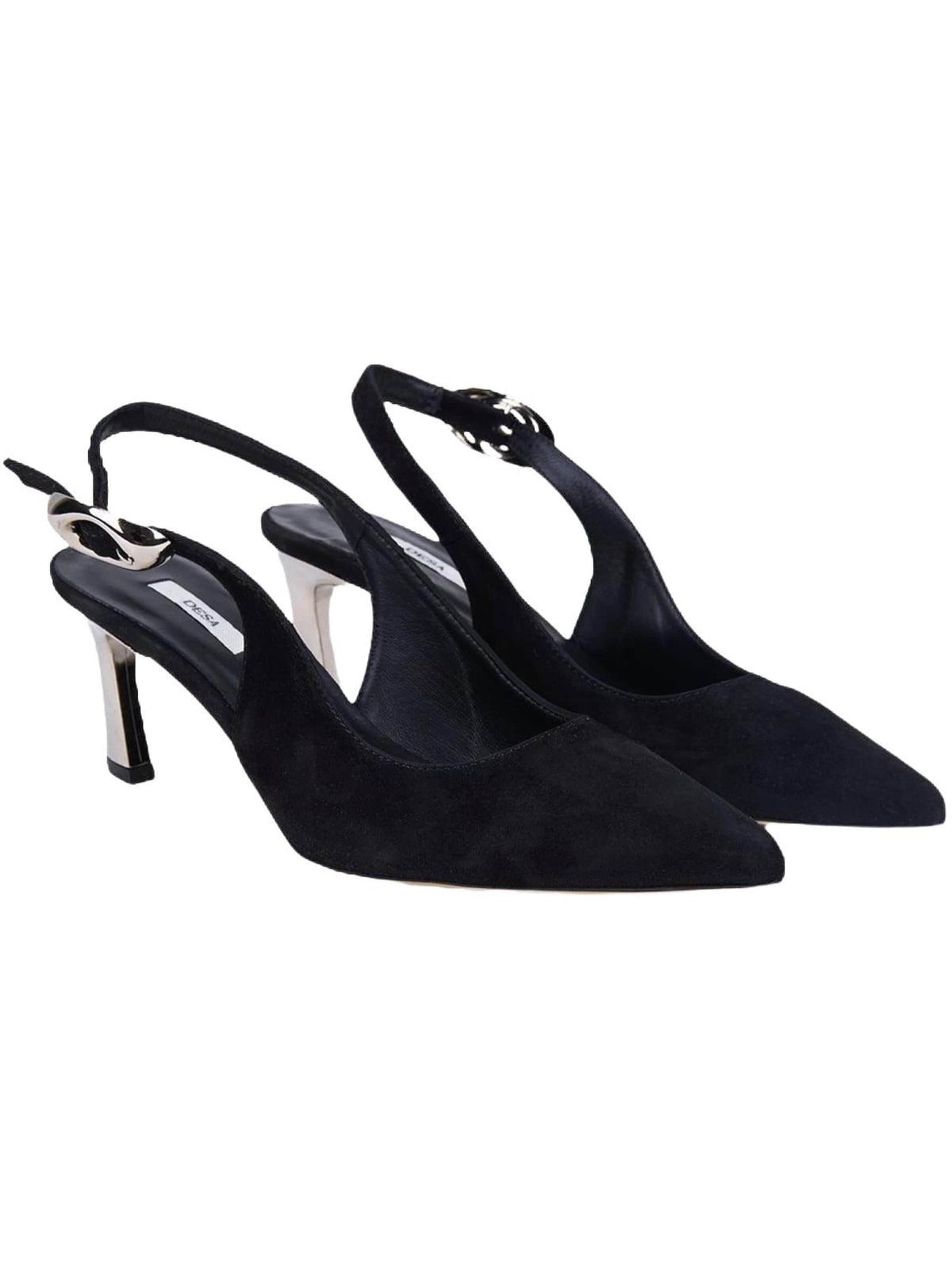 Desa Slingback pumps 'Slingback Stiletto' in Black: front