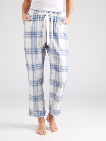 Pantaloni de pijama de la Hunkemöller pe albastru: față