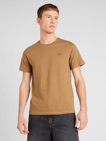 LEVI'S ® Majica 'SS Original HM Tee' | rjava barva: sprednja stran