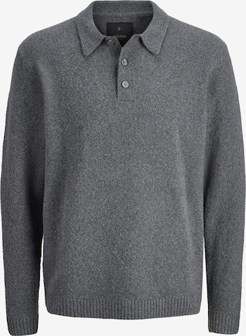 Jack & Jones Premium Пуловер 'MAVERICK' в сиво: отпред