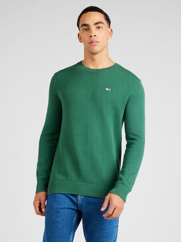 Tommy Jeans Sweater 'ESSENTIALS' in Green: front