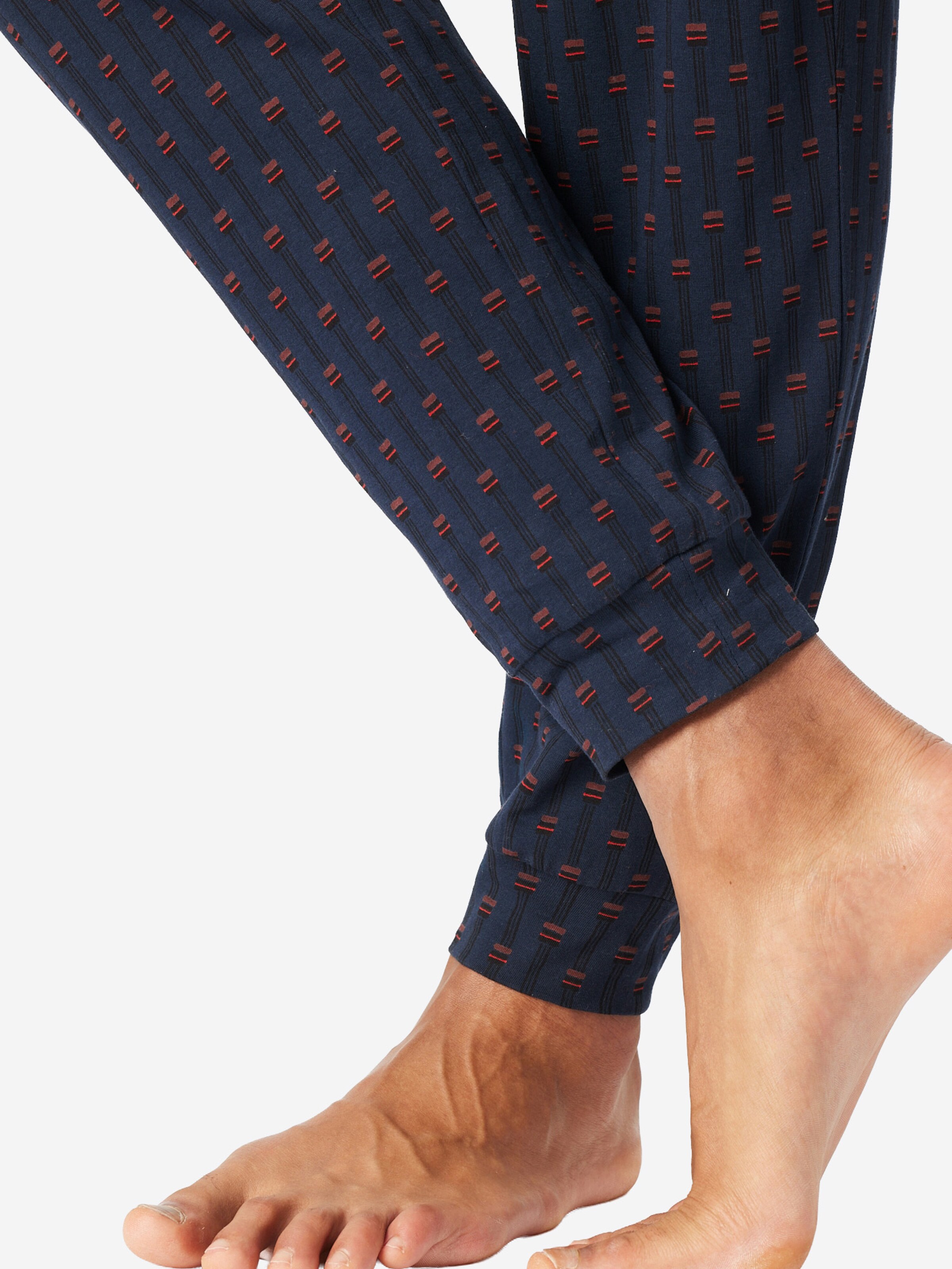 SCHIESSER Pyjama 'Casual Essentials' in Blau