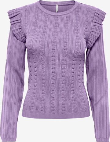 ONLY Sweater 'Fara' in Purple: front
