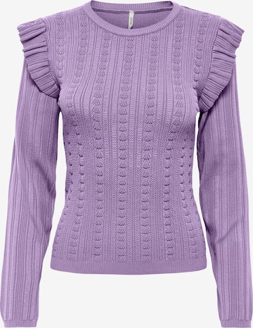 ONLY Sweater 'Fara' in Purple: front