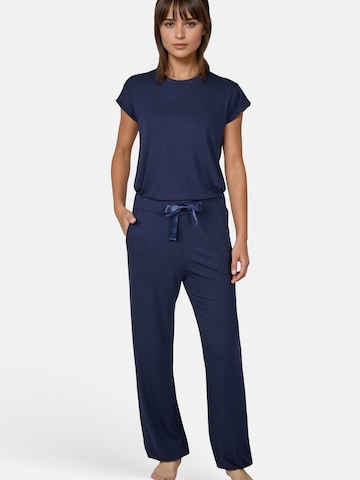 Myjama Pyjamahose `Billie`, figurbetont, besonders weich & angenehm auf der Haut in Blau