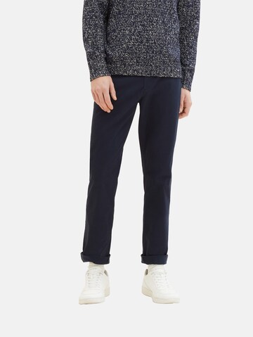 Regular Pantalon chino TOM TAILOR en bleu : devant