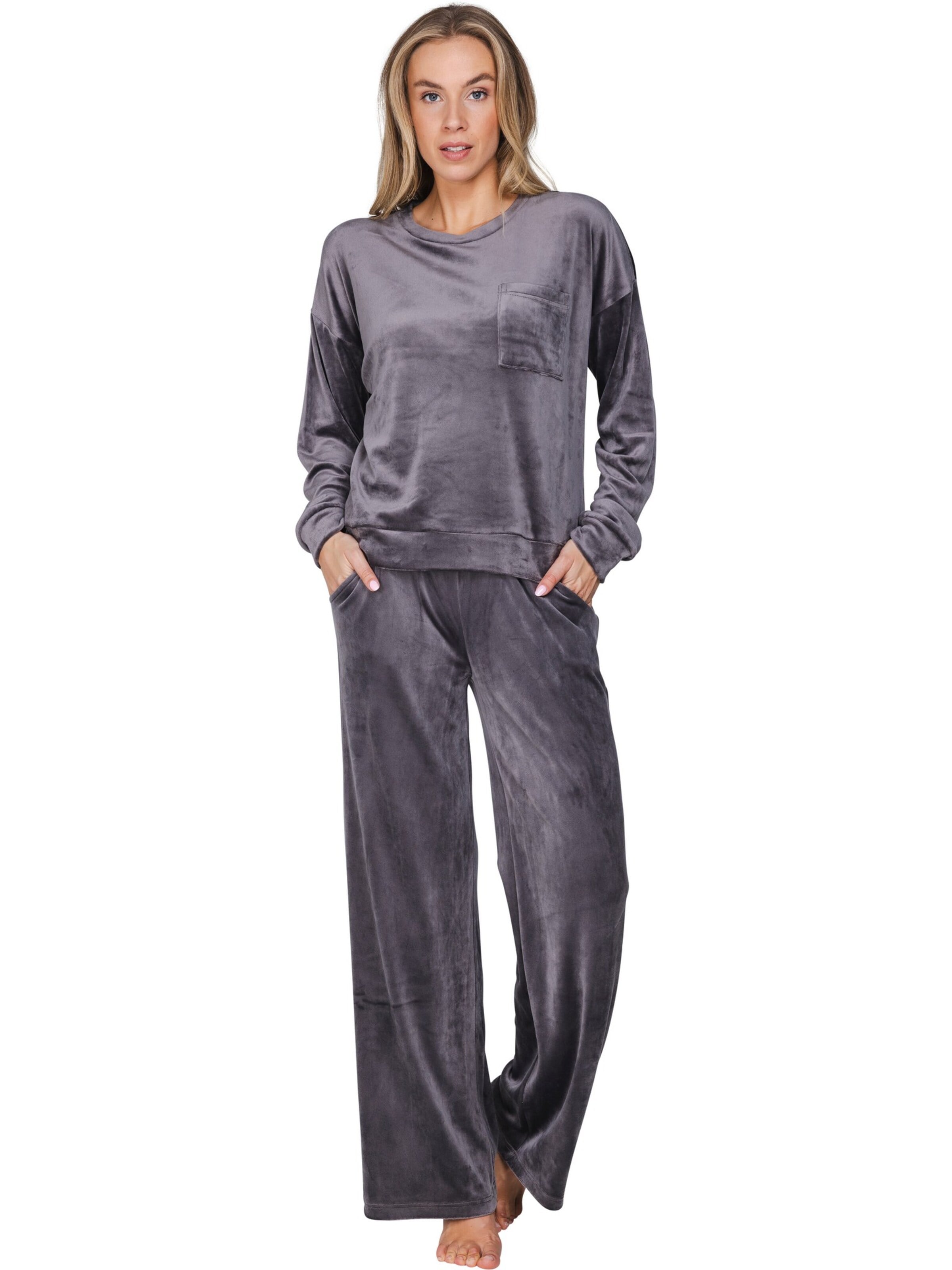 Rebelle Pyjama 'Grey Harmony' in Grijs: voorkant
