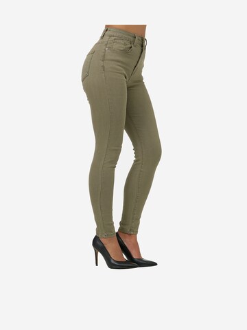 Elara Skinny Jeansy w kolorze zielony