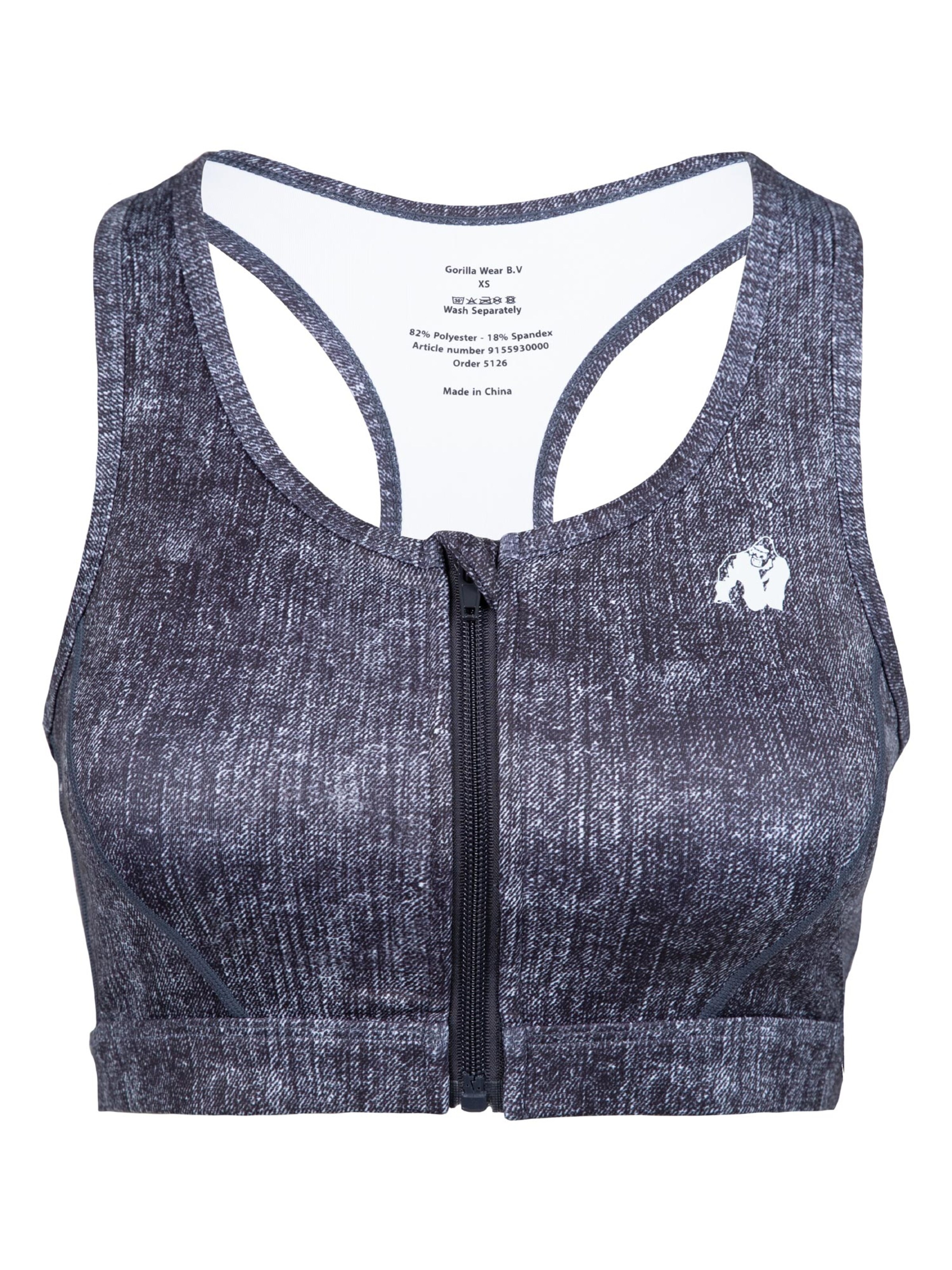 Bustino Reggiseno sportivo 'Camilla' di Gorilla Wear in blu: frontale