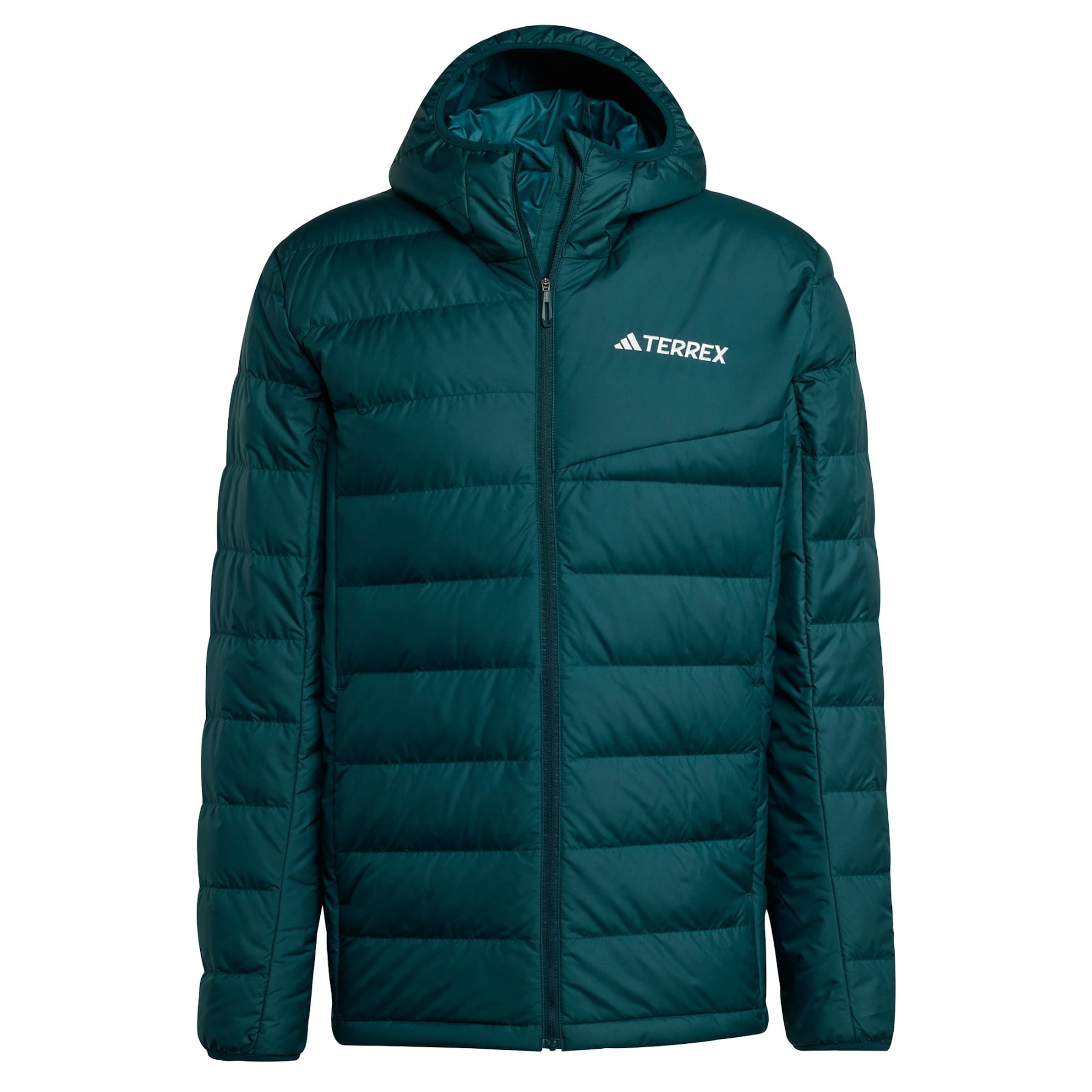 ADIDAS TERREX - Chaqueta de montaña 'Multi Light Down CLIMAWARM Hooded' en verde: frente