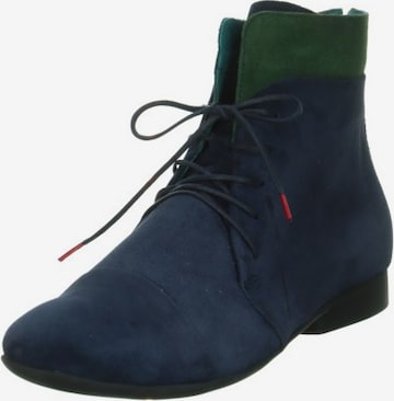 THINK! Lace-Up Ankle Boots in Blue: front