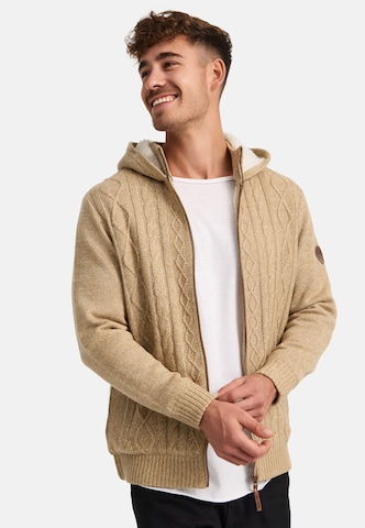 Vestes en maille 'INRandolph' INDICODE JEANS en beige : devant