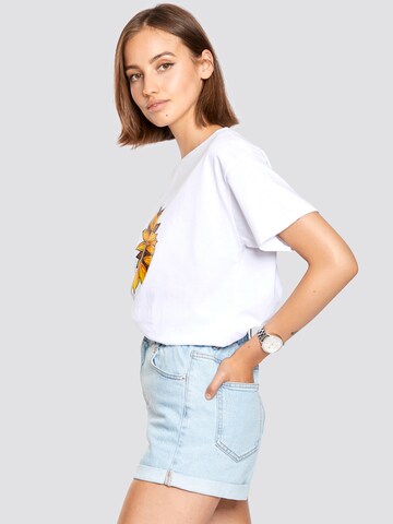 T-shirt 'Sonnenblume' FRESHLIONS en blanc