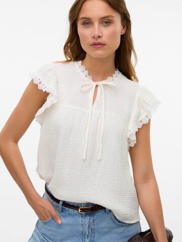 VERO MODA Blouse 'VMNatali' in Wit: voorkant