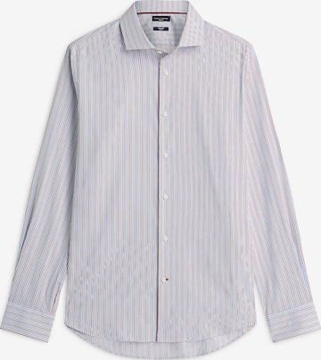 Coupe slim Chemise 'New York Label Flex Collar' TOMMY HILFIGER en bleu : devant