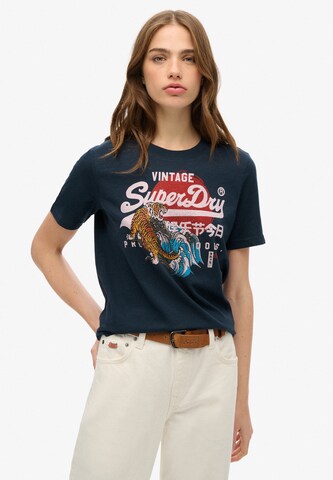 Superdry Shirt 'Tokyo' in Blue: front