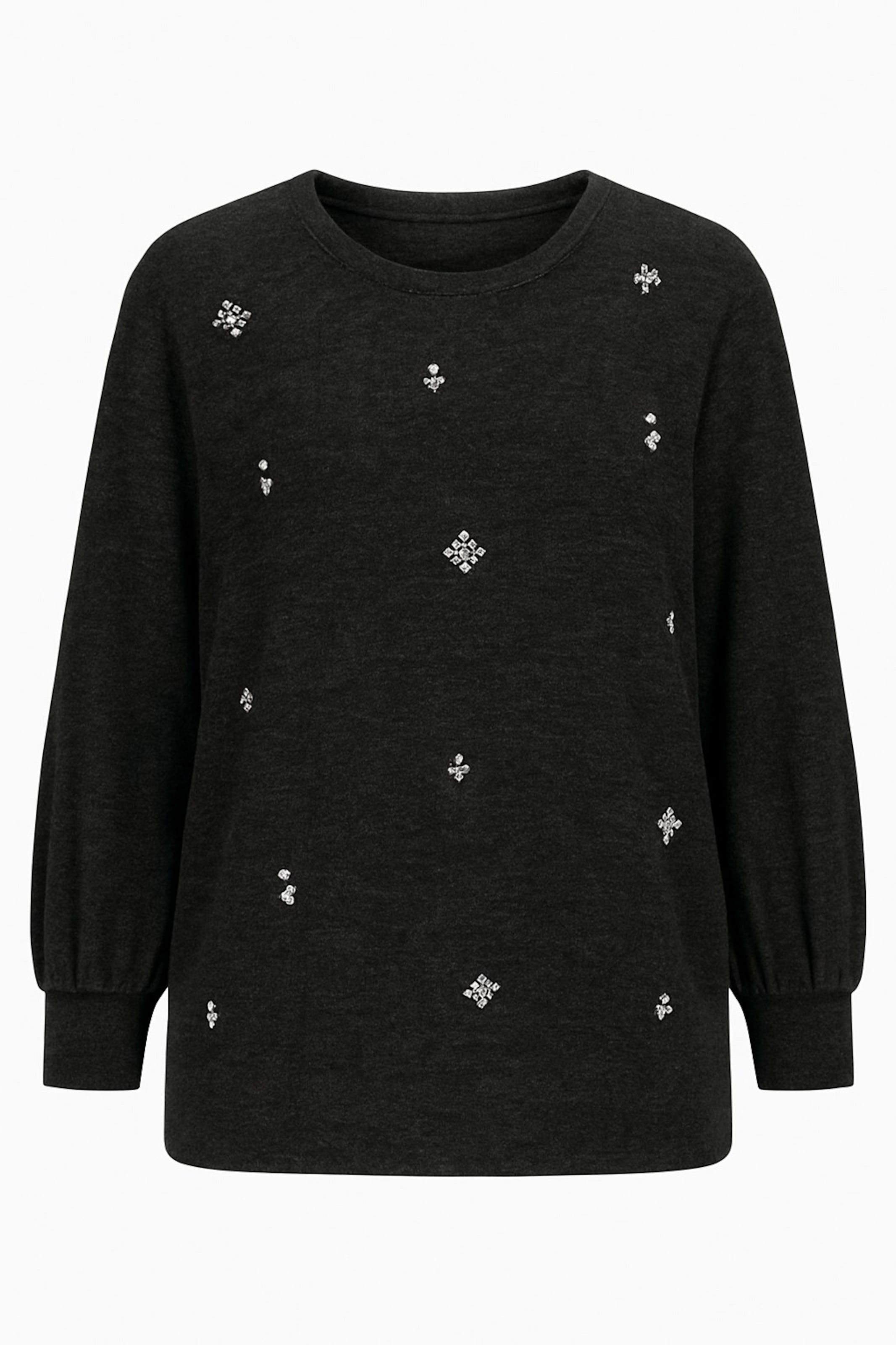 Stil Diva Shirt in schwarzmeliert / silber, Produktansicht