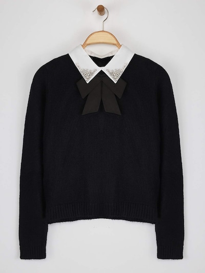 Trendyol Pull-over en noir / blanc, Vue avec produit