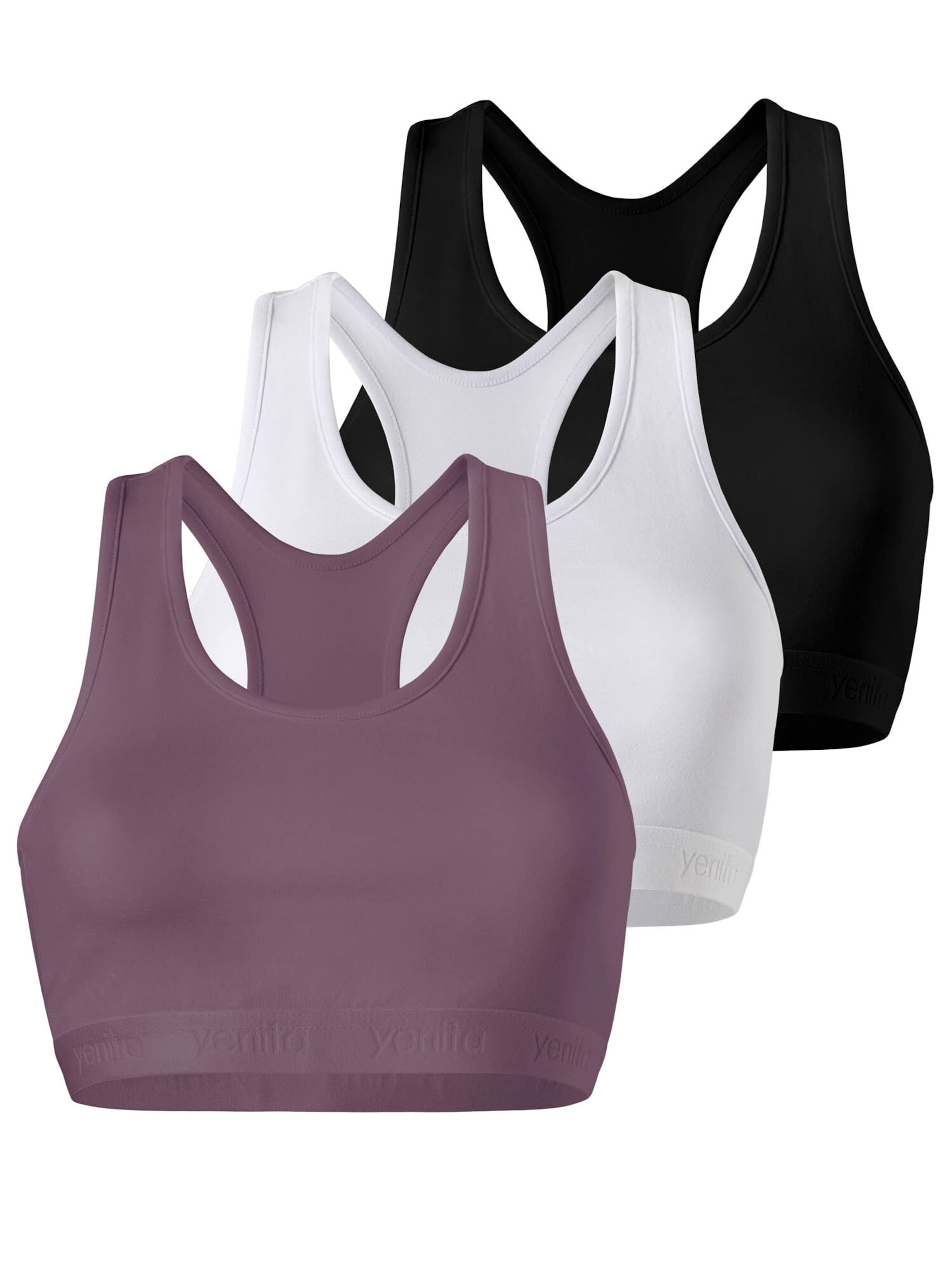 Bustino Reggiseno ' Sports-Collection mit breiten Trägern ' di Yenita in colori misti: frontale