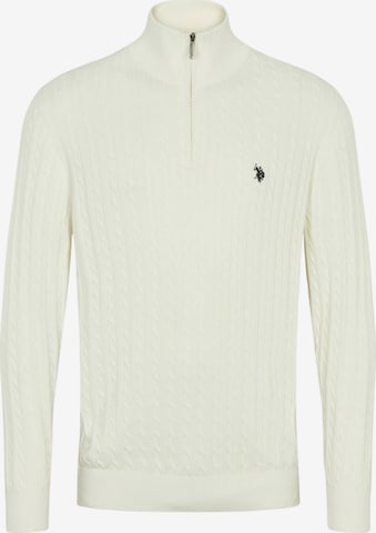 Pull-over 'Romeo' U.S. POLO ASSN. en blanc : devant