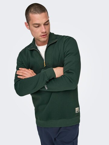 Only & Sons Sweatshirt 'ONSRiley' i grøn: forside