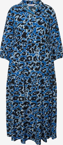 Robe-chemise MIAMODA en bleu : devant