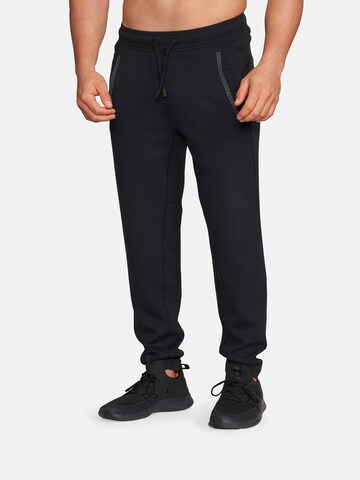 Effilé Pantalon de sport 'Eric' GOLD´S GYM APPAREL en noir : devant