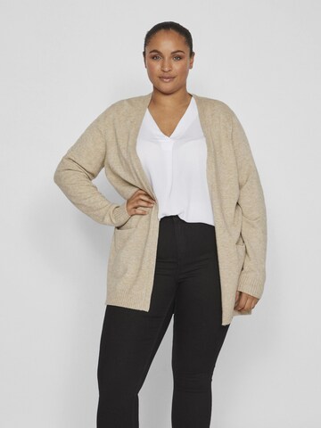 EVOKED Gebreid vest in Beige: voorkant