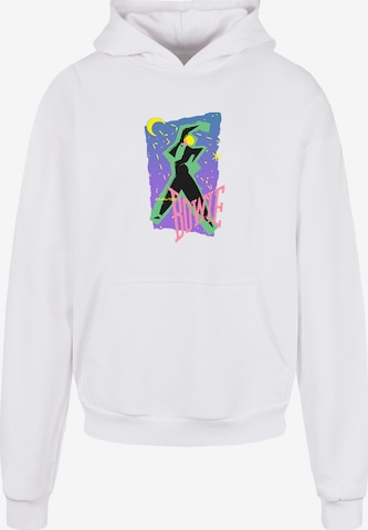 Sweat-shirt 'David Bowie Moonlight Dance' F4NT4STIC en blanc : devant
