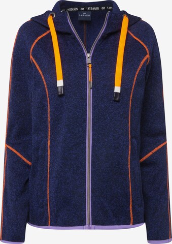 LAURASØN Zip-Up Hoodie in Blue: front