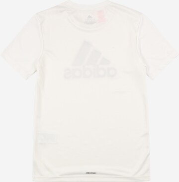 T-Shirt fonctionnel 'Aeroready Designed To Move Big Logo' ADIDAS SPORTSWEAR en blanc