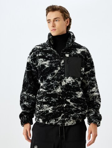 Koton Fleece Jacket in Black