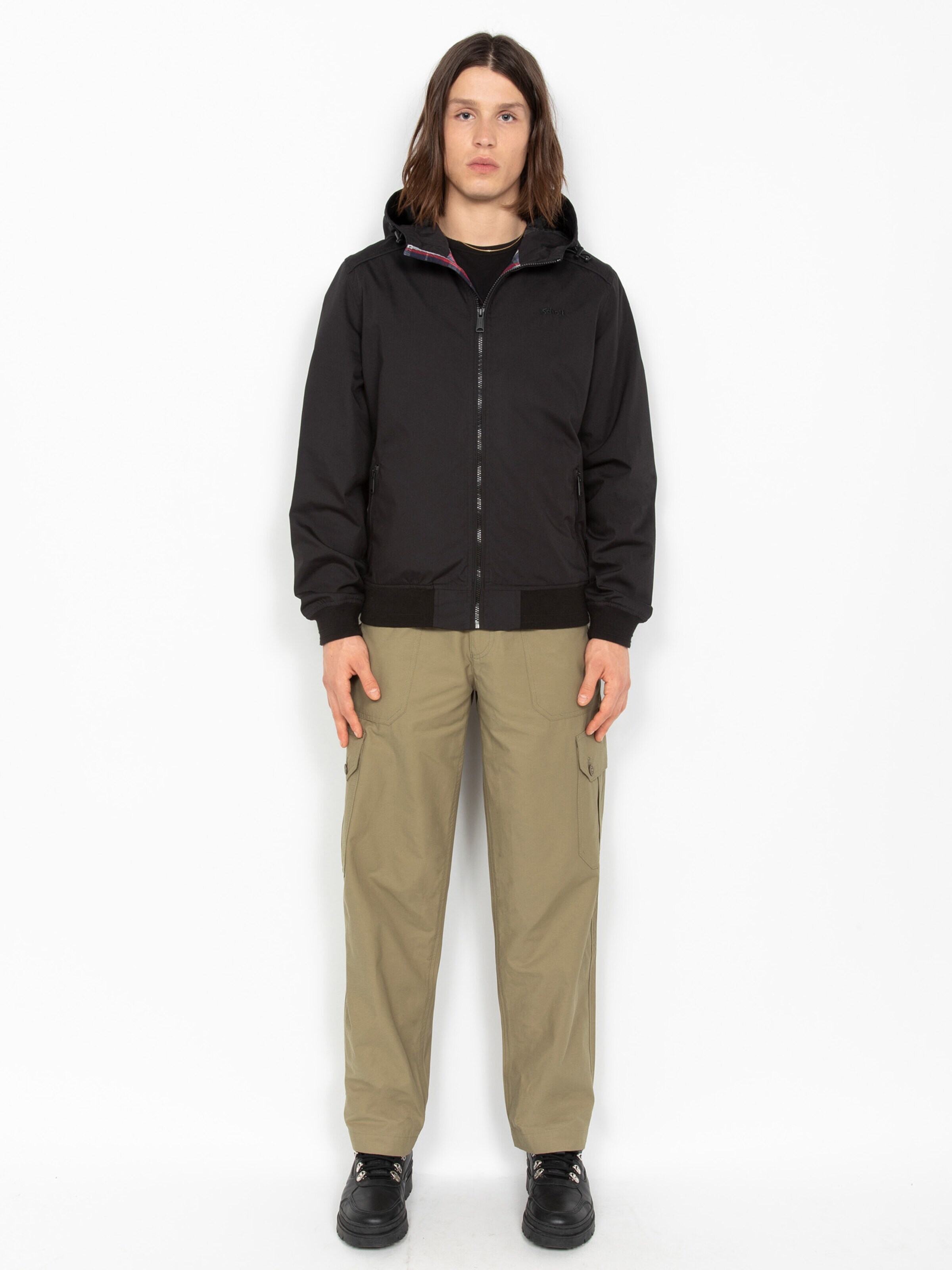 Schott NYC Between-Seasons Coat in Black