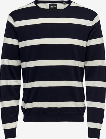 Pullover 'Wyler' di Only & Sons in blu: frontale