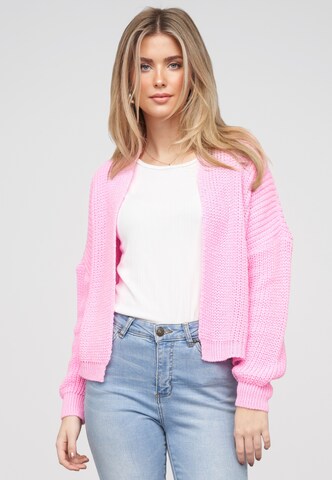 Cloud5ive Strickjacke in Pink: Vorderseite