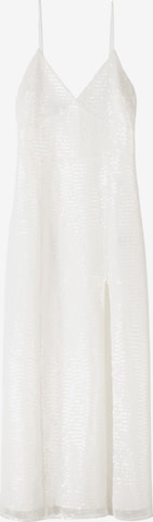 Rochie de seară de la Bershka pe alb: față