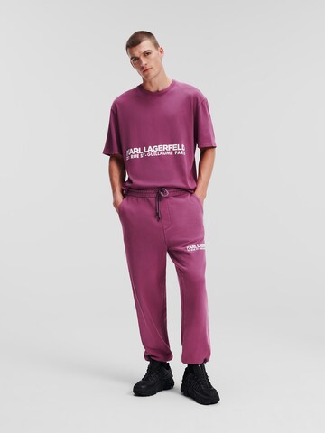 Regular Pantalon Karl Lagerfeld en rose