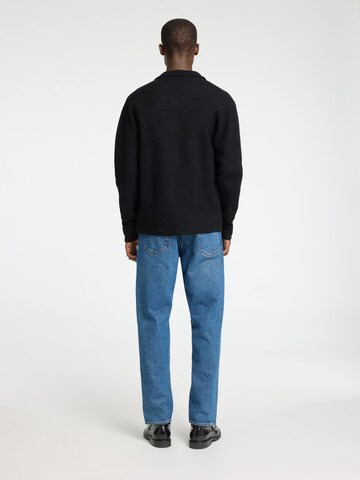 SELECTED Gebreid vest in Zwart