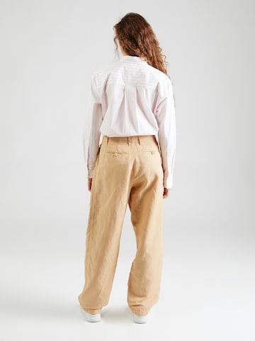 Wide leg Pantaloni cutați de la TOMMY HILFIGER pe bej