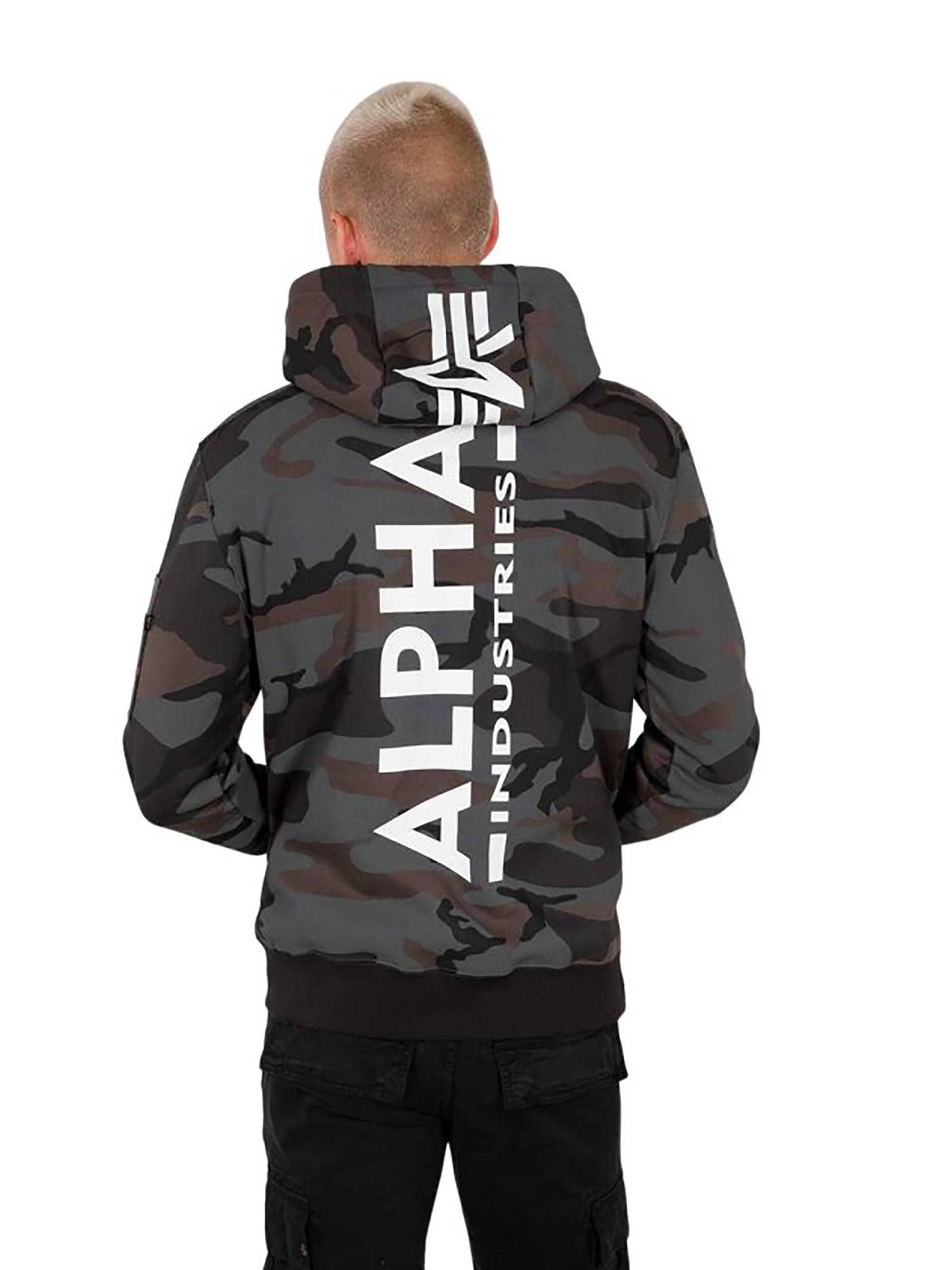 ALPHA INDUSTRIES Sweatshirt 'Back Print Camo'‌‌‌‌‌‌ in Mischfarben