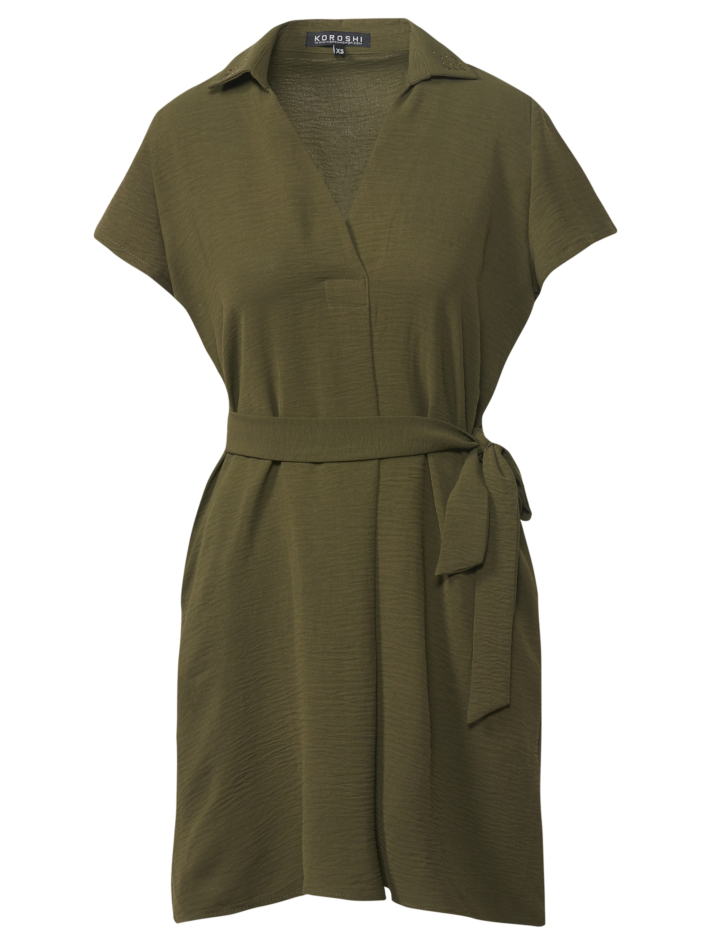 KOROSHI - Vestido em verde: frente