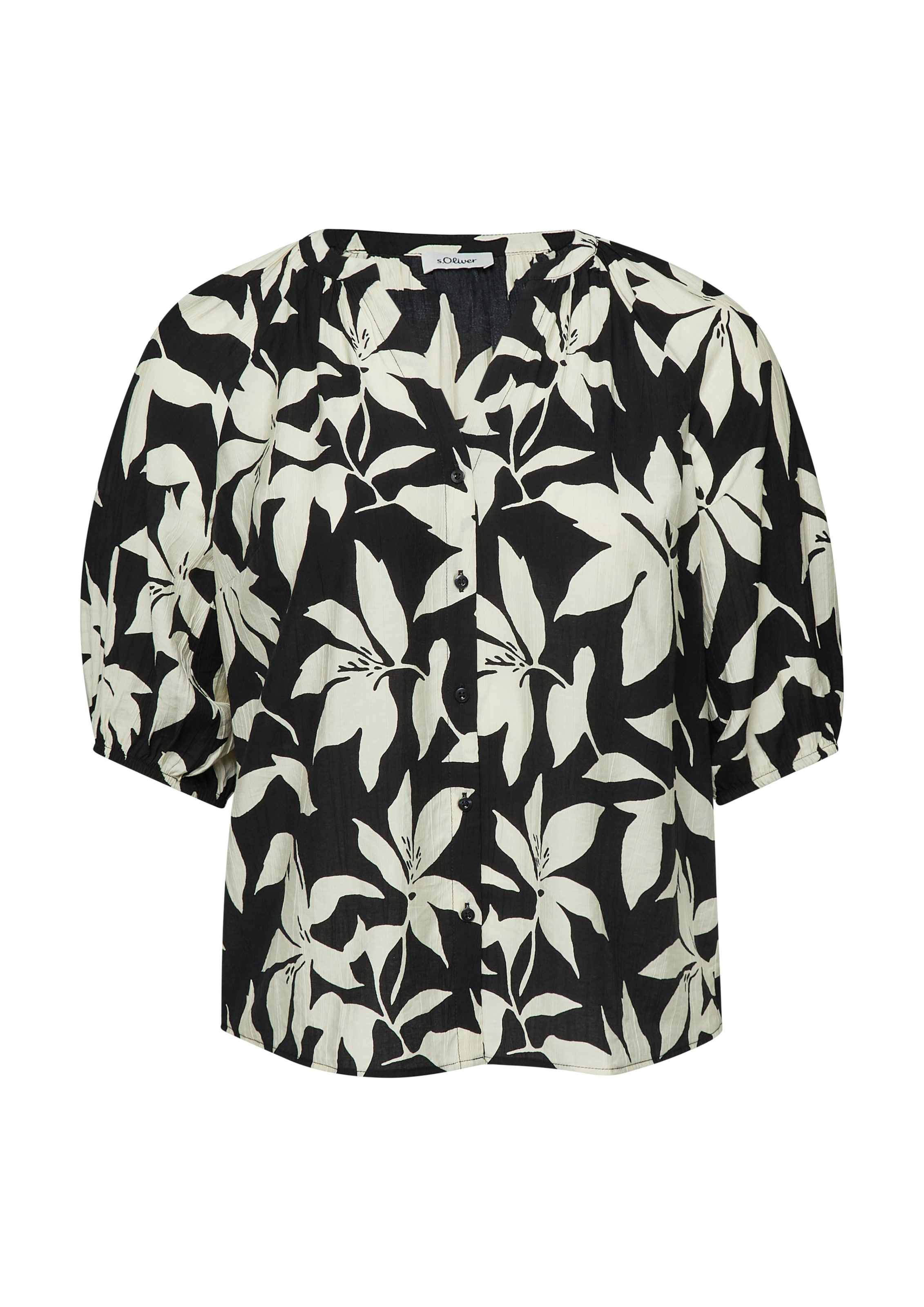 s.Oliver Bluse in Schwarz: Vorderseite