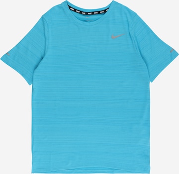NIKE Sportshirt 'Miler' in Blau: front