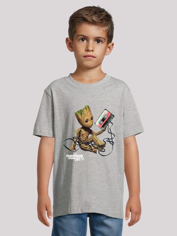 F4NT4STIC Shirt 'Marvel Guardians Of The Galaxy Vol2 Groot Tape' in Grey: front